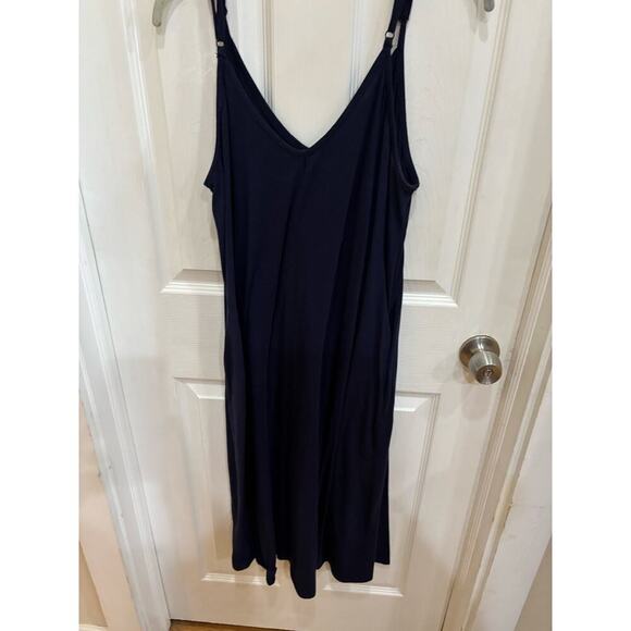 Zenana Navy Blue Maxi Dress with Adjustable Straps size XL - Picture 3 of 6
